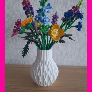 3D Printed Brick Flowers Vase V2 | Lego Flower Holder Home Decor
