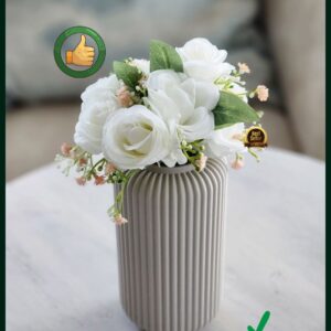 Fluted Vase | Modern Ribbed Cylinder Flower Vase
