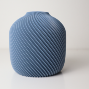 3D Printed Mac Vase | Botany Chic Diagonal Ribbed Round Vase