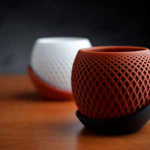 Polygon Planter | Geometric Mesh Lattice Plant Pot with Saucer