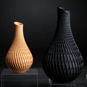Vanta Vase | Geometric Lattice Black Statement Vase