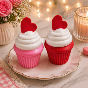 Heart Cupcake Candle