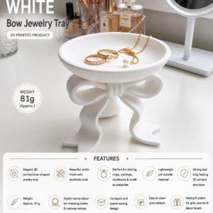 Bow Jewelry Tray – Pedestal Bow Ring & Trinket Dish