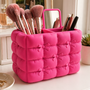 Puffy Bow Makeup Organizer