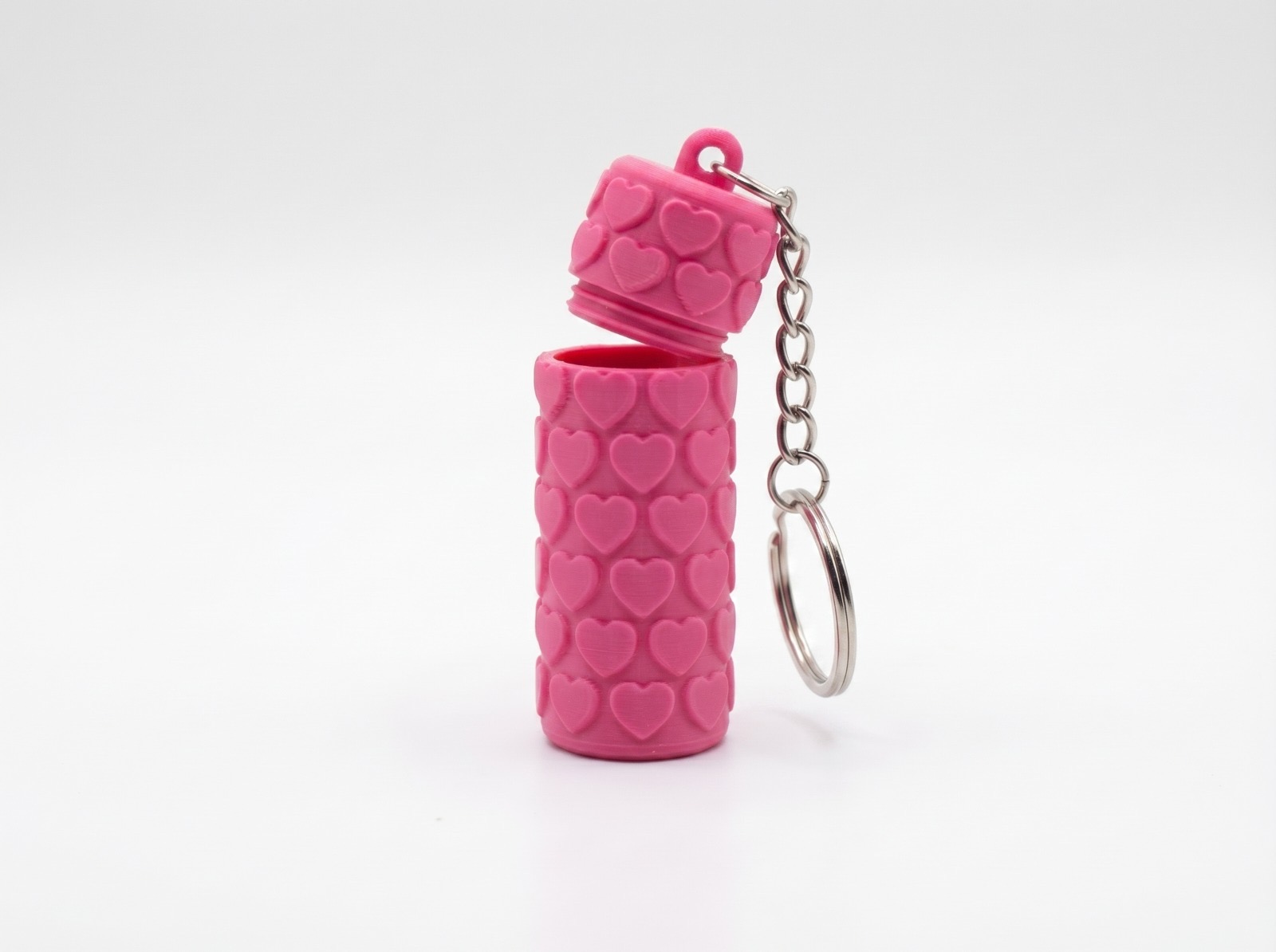 Heart Chapstick Holder Keychain