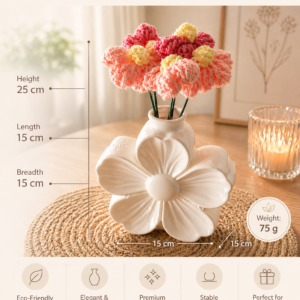 Flower Shaped Vase – Flower Bud Vase Aesthetic Decor