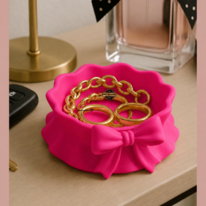 Round Bow Trinket Tray