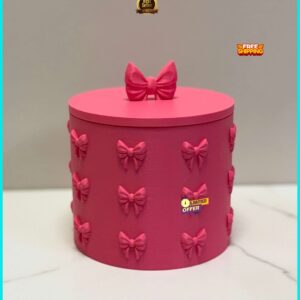 Bow Pattern Trinket Box – Lidded Jewelry Box