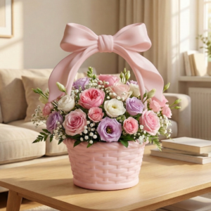 Bow Flower Basket