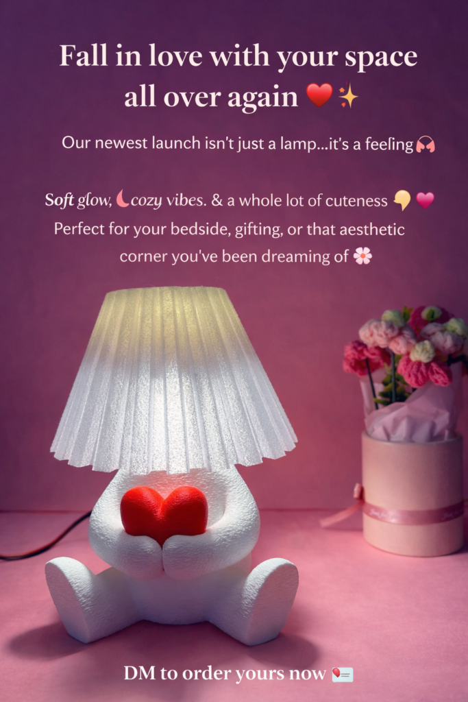 Teddy Bear Heart Lamp