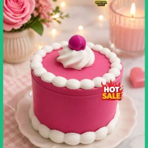 Cake Trinket Box – Cute Lidded Jewelry Keepsake Box