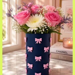 Bow Pattern Vase – Bow Bud Vase Coquette Decor
