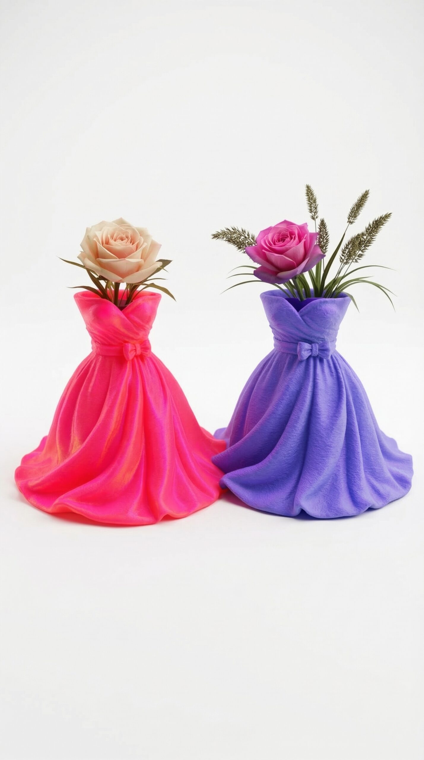 3D Printed Glamour Gown Vase | Luxury Dress-Shaped Flower Vase - Image 4