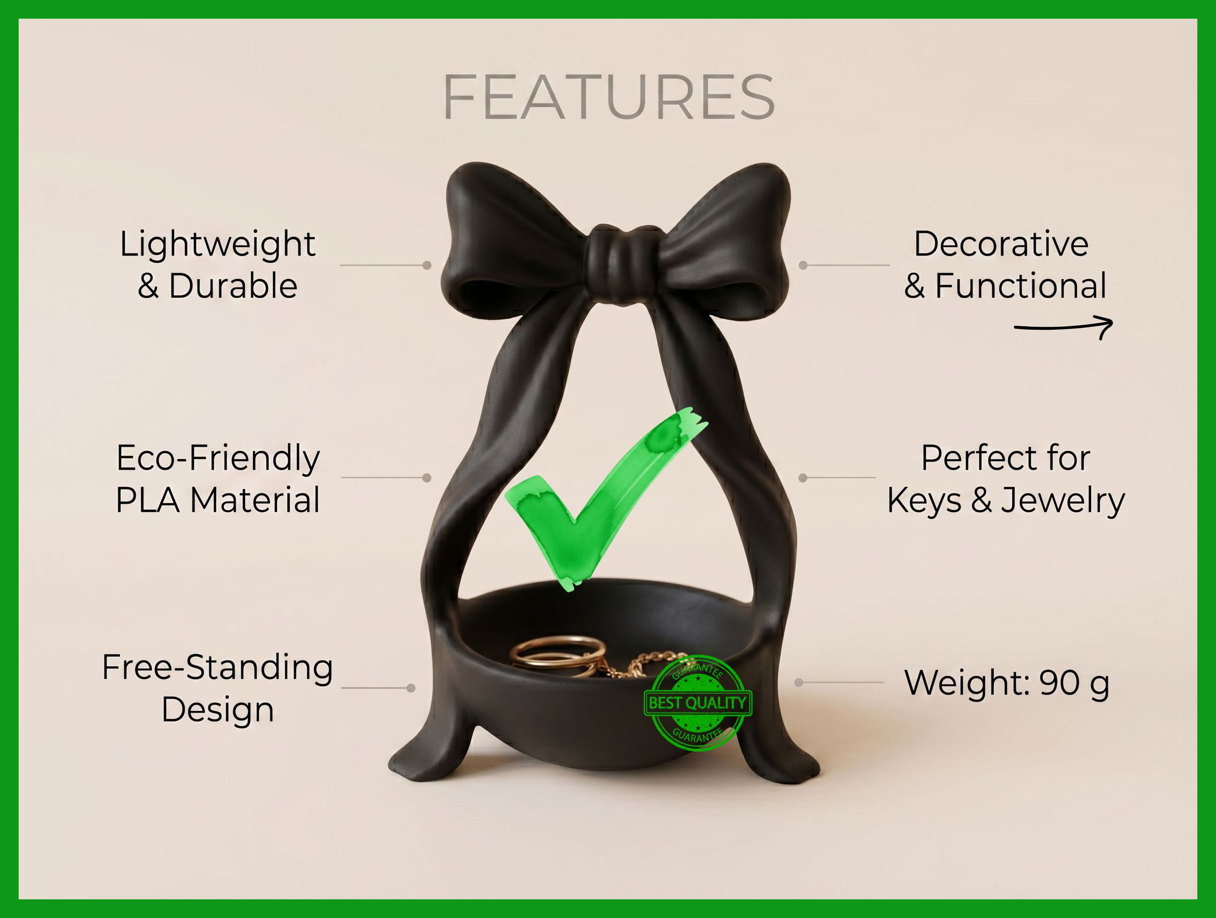 Bow Ring Dish – Bow Jewelry Holder & Trinket Tray
