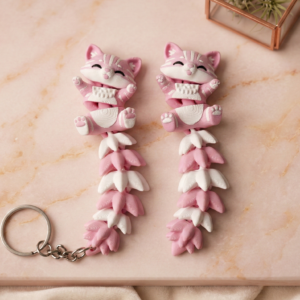 Articulated Cat Keychain