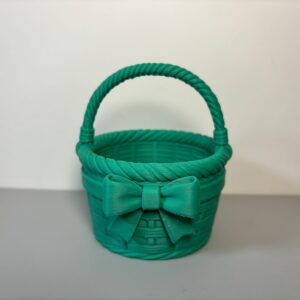 Woven Bow Basket with Handle