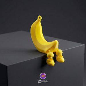 Banana Keychain Figurine