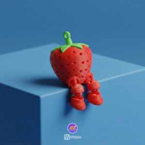 Strawberry Keychain Figurine