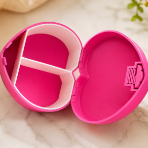 Heart Cake Trinket Box - push-lock spring lid keepsake box