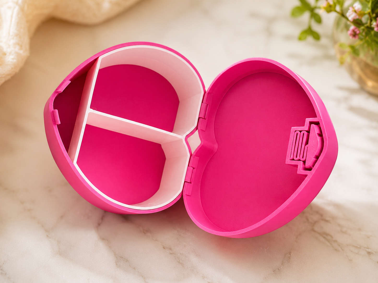 Heart Cake Trinket Box - push-lock spring lid keepsake box