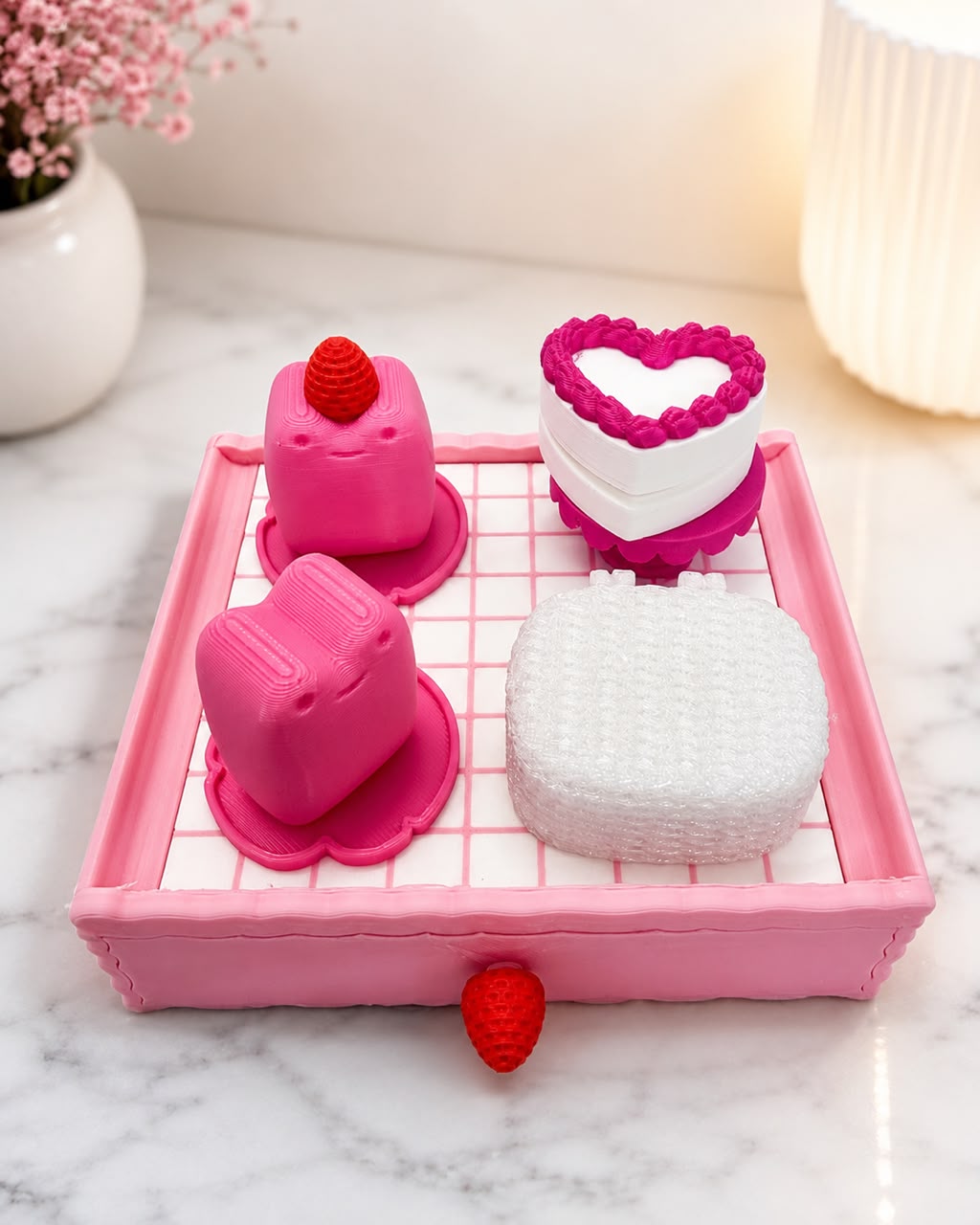 Makeup Inspired Organizer Tray - 3D printed vanity and jewellery drawer set