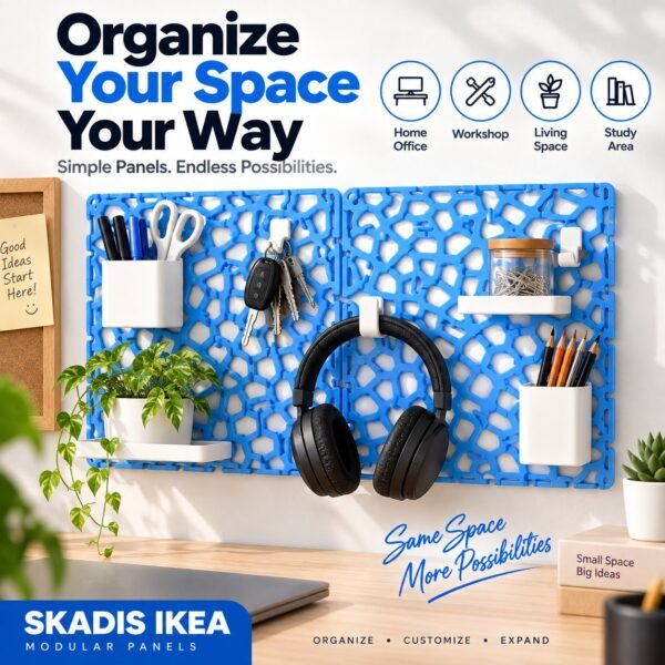 SKADIS-Compatible Modular Pegboard Panels – Pack of 2 - image 4