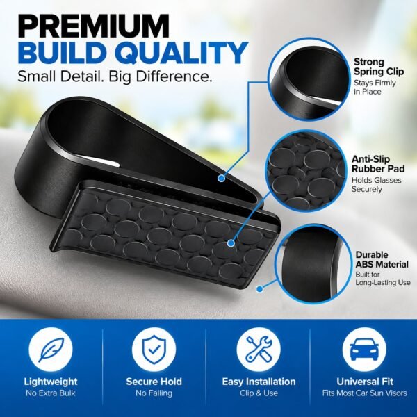 Car Visor Sunglasses Clip – Pack of 4 - image 3