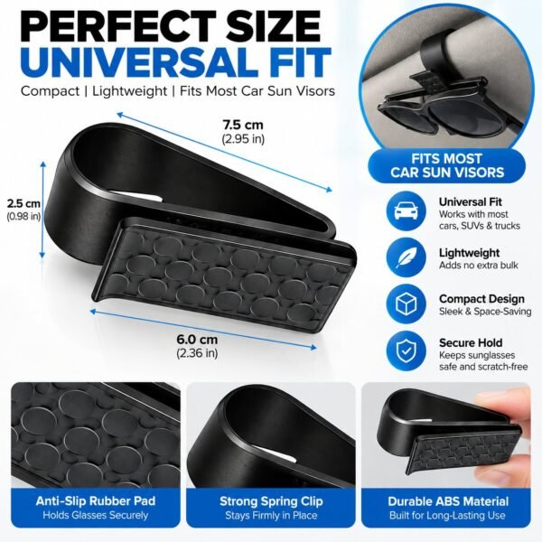 Car Visor Sunglasses Clip – Pack of 4 - image 5