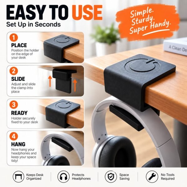 Slide-On Headphone Holder - image 3